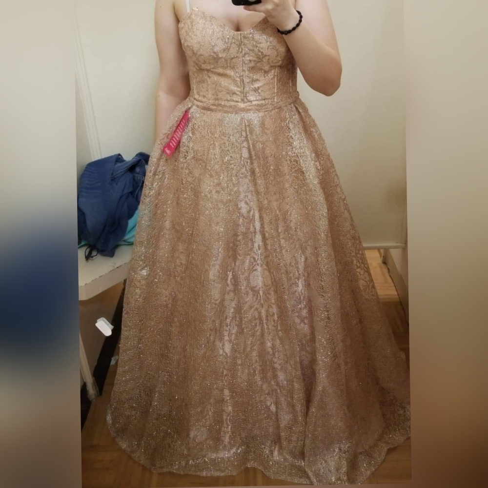 GB Gold prom dress